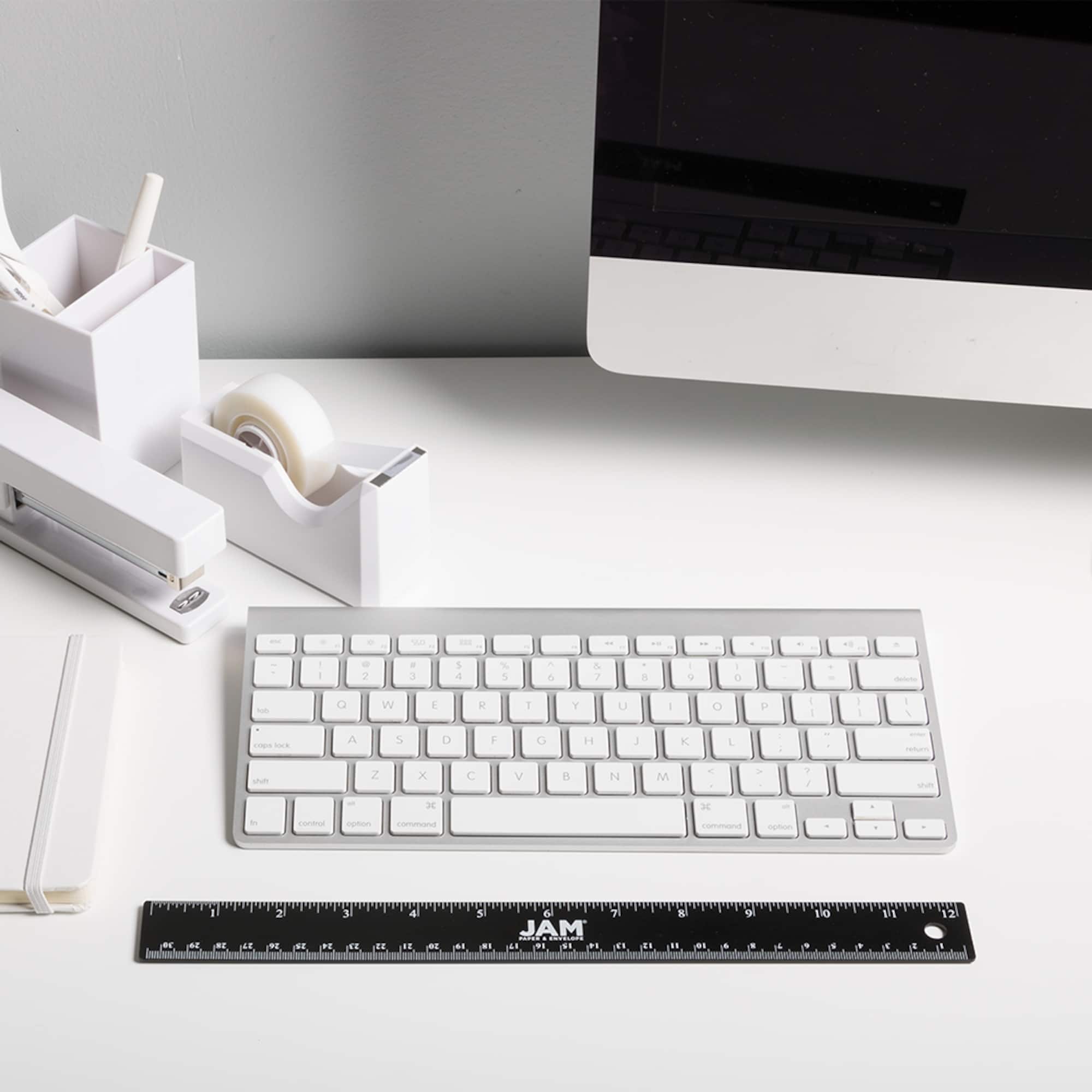 JAM Paper Metallic Stainless Steel Rulers